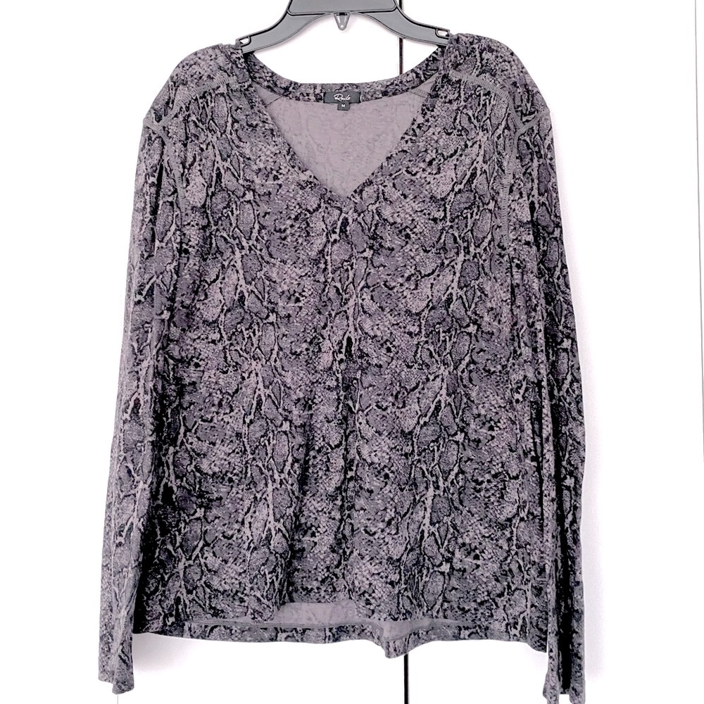 Rails grey snake print long sleeve casual shirt